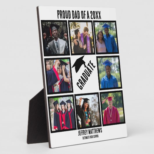 Aangepast proefvader van jaar Afstuderen fotocolla Fotoplaat (Zijkant)