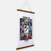Aangepast proefvader van jaar Afstuderen fotocolla Hangend Wandkleed (Gebogen)