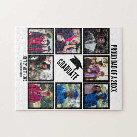 Aangepast proefvader van jaar Afstuderen fotocolla Legpuzzel (Horizontaal)