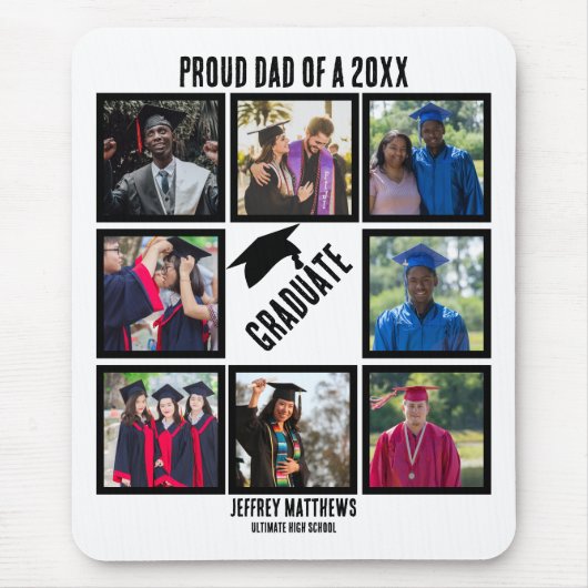 Aangepast proefvader van jaar Afstuderen fotocolla Muismat (Voorkant)