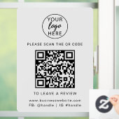 Aangepast professioneel bedrijfslogo en QR-code Raamsticker (Huis)