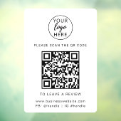 Aangepast professioneel bedrijfslogo en QR-code Raamsticker (Vel 3)