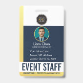Aangepast professioneel evenement personeels ID-ba Badge (Voorzijde)