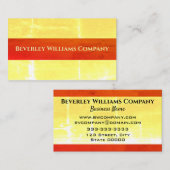 Aangepast, professioneel geel en rood Visitekaartj Visitekaartje (Voorkant / Achterkant)