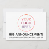 Aangepast professioneel logo – geen minimumbestell aankondiging (Voorkant)