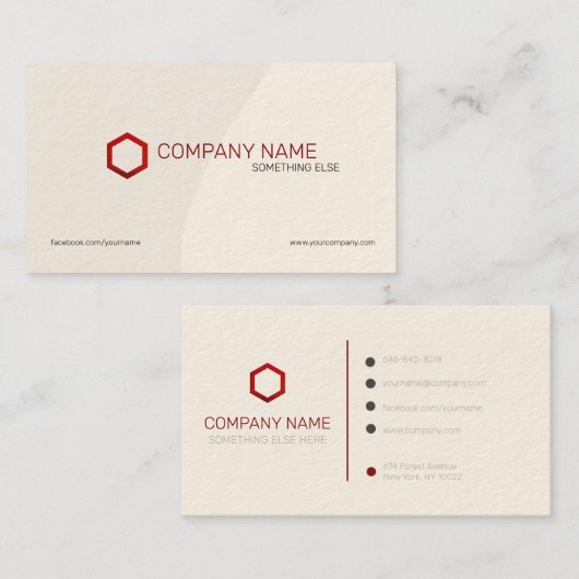 Aangepast professioneel logo Visitekaartje (Voorkant / Achterkant)