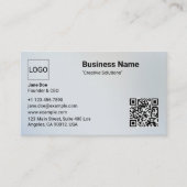 Aangepast Professioneel Modern Minimaal met QR-cod Visitekaartje (Voorkant)