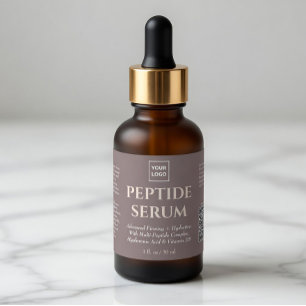 Aangepast professioneel peptide serum huidverzorgi rechthoekige sticker
