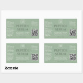 Aangepast Professioneel Peptide Serum Skincare Lab Rechthoekige Sticker (Vel)