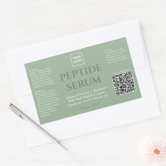 Aangepast Professioneel Peptide Serum Skincare Lab Rechthoekige Sticker (Envelop)