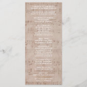 Aangepast  programma voor het weduwen op muziekbla programmakaart (Achterkant)