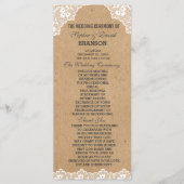 Aangepast programma voor Lace Craft Weddenschap Programmakaart (Voorkant)