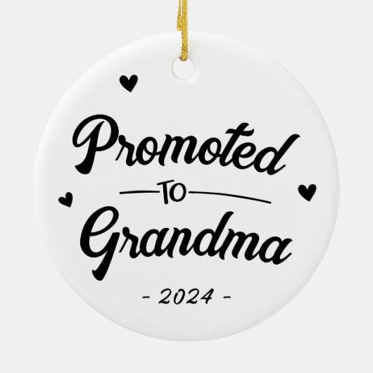 Aangepast promoot naar grootmoeder keramisch ornament (Achterkant)