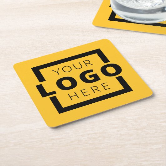 Aangepast promotiemateriaal voor bedrijven met Log Kartonnen Onderzetters (Schuin)