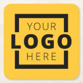 Aangepast promotiemateriaal voor bedrijven met Log Kartonnen Onderzetters (Voorkant)