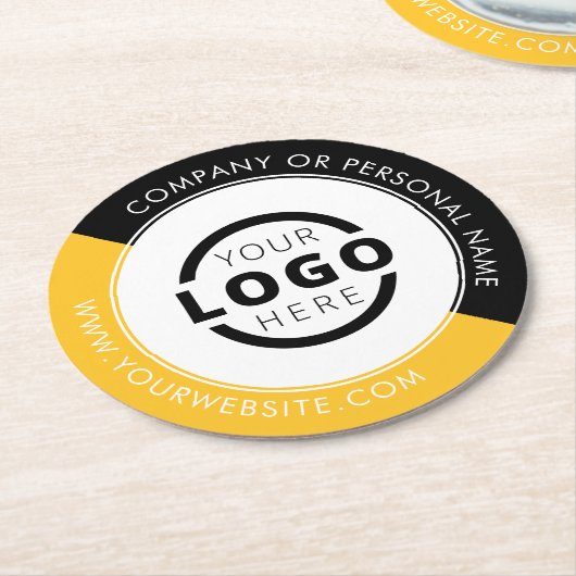 Aangepast promotiemateriaal voor bedrijven met Log Ronde Kartonnen Onderzetter (Gebogen)