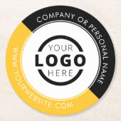 Aangepast promotiemateriaal voor bedrijven met Log Ronde Kartonnen Onderzetter (Voorkant)