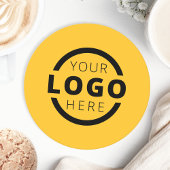 Aangepast promotiemateriaal voor bedrijven met Log Ronde Kartonnen Onderzetter