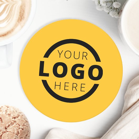 Aangepast promotiemateriaal voor bedrijven met Log Ronde Kartonnen Onderzetter