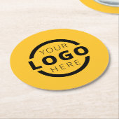 Aangepast promotiemateriaal voor bedrijven met Log Ronde Kartonnen Onderzetter (Gebogen)