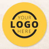 Aangepast promotiemateriaal voor bedrijven met Log Ronde Kartonnen Onderzetter (Voorkant)