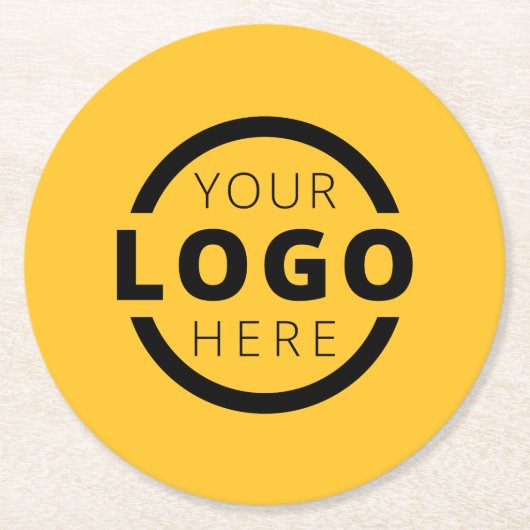 Aangepast promotiemateriaal voor bedrijven met Log Ronde Kartonnen Onderzetter (Voorkant)