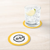 Aangepast promotiemateriaal voor bedrijven met Log Ronde Kartonnen Onderzetter (Insitu)