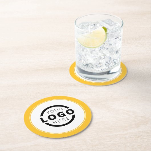 Aangepast promotiemateriaal voor bedrijven met Log Ronde Kartonnen Onderzetter (Insitu)