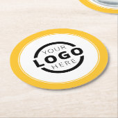 Aangepast promotiemateriaal voor bedrijven met Log Ronde Kartonnen Onderzetter (Gebogen)