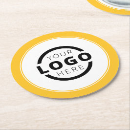 Aangepast promotiemateriaal voor bedrijven met Log Ronde Kartonnen Onderzetter