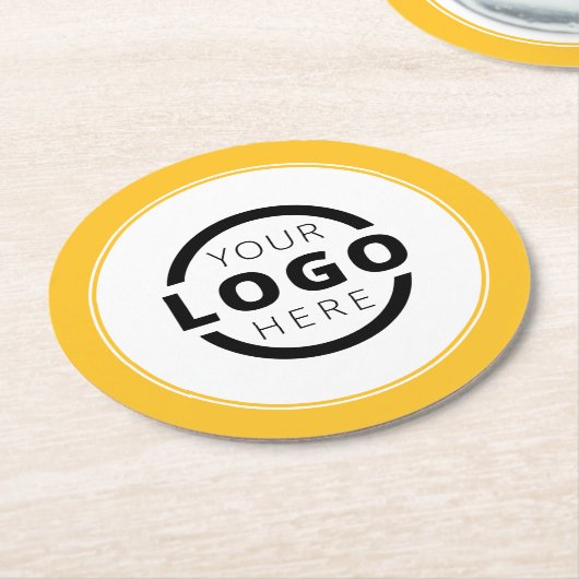 Aangepast promotiemateriaal voor bedrijven met Log Ronde Kartonnen Onderzetter (Gebogen)