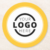 Aangepast promotiemateriaal voor bedrijven met Log Ronde Kartonnen Onderzetter (Voorkant)