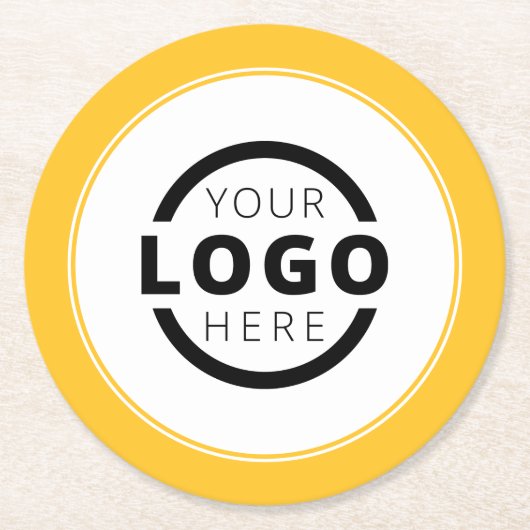 Aangepast promotiemateriaal voor bedrijven met Log Ronde Kartonnen Onderzetter (Voorkant)