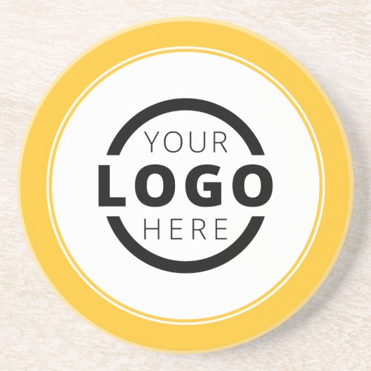 Aangepast promotiemateriaal voor bedrijven met Log Zandsteen Onderzetter (Voorkant)