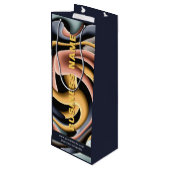 Aangepast promotiemateriaal voor zakelijk merk Mod Wijn Cadeautas (Achterkant Gekanteld)