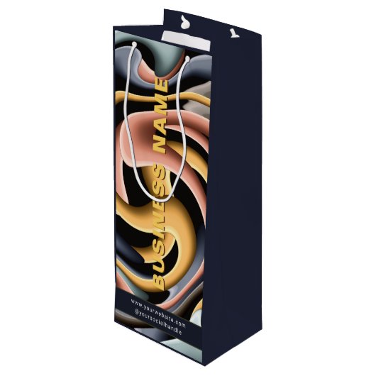 Aangepast promotiemateriaal voor zakelijk merk Mod Wijn Cadeautas (Achterkant Gekanteld)