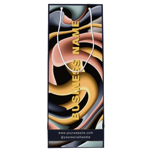 Aangepast promotiemateriaal voor zakelijk merk Mod Wijn Cadeautas (Achterkant)