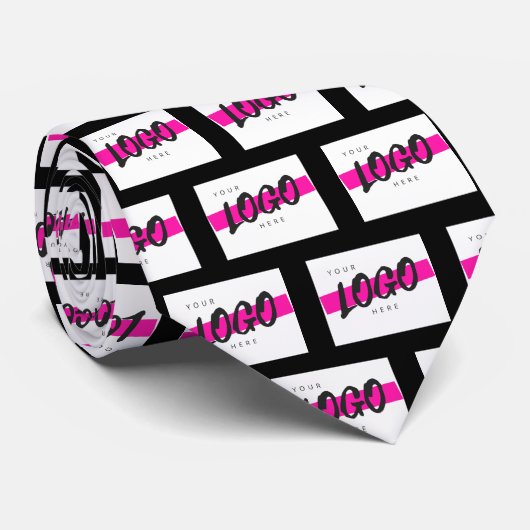 Aangepast promotiepatroon voor zakelijke Logo binn Stropdas (Opgerold)