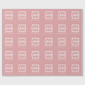 Aangepast promotievak met Logo-merk Roze Cadeaupapier (Vlak)