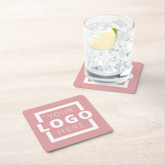 Aangepast promotievak met Logo-merk Roze Kartonnen Onderzetters (Insitu)