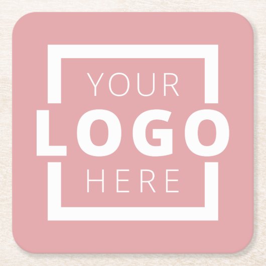 Aangepast promotievak met Logo-merk Roze Kartonnen Onderzetters (Voorkant)