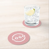 Aangepast promotievak met Logo-merk Roze Ronde Kartonnen Onderzetter (Insitu)