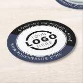 Aangepast promotievak met Logo Ronde Kartonnen Onderzetter (Gebogen)