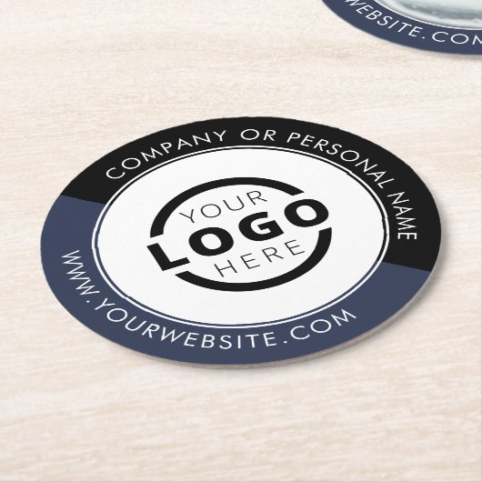 Aangepast promotievak met Logo Ronde Kartonnen Onderzetter (Gebogen)