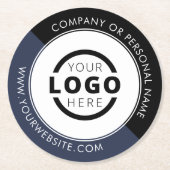 Aangepast promotievak met Logo Ronde Kartonnen Onderzetter (Voorkant)