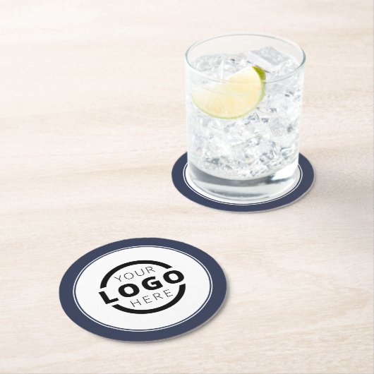 Aangepast promotievak met Logo Ronde Kartonnen Onderzetter (Insitu)