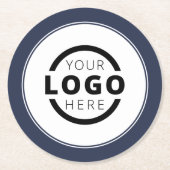 Aangepast promotievak met Logo Ronde Kartonnen Onderzetter (Voorkant)