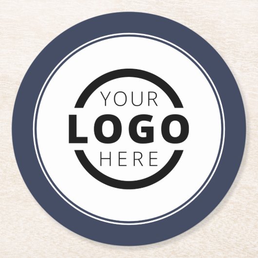 Aangepast promotievak met Logo Ronde Kartonnen Onderzetter (Voorkant)