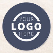 Aangepast promotievak met Logo Ronde Kartonnen Onderzetter (Voorkant)