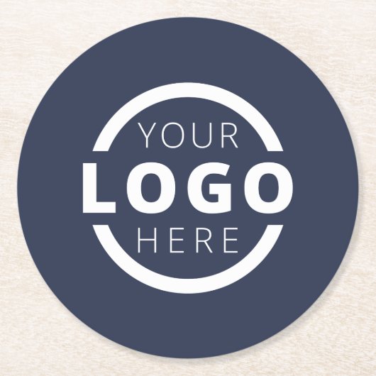 Aangepast promotievak met Logo Ronde Kartonnen Onderzetter (Voorkant)
